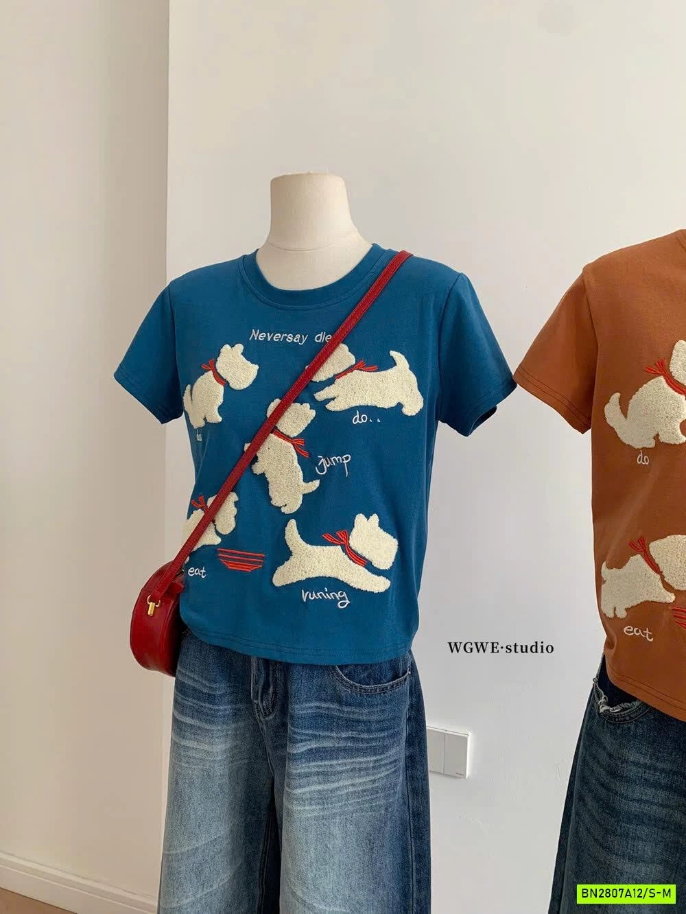 ÁO THUN CROPTOP CÚN NỔI WGWE