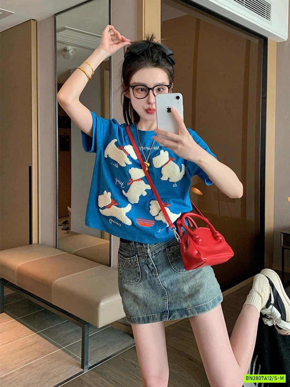 ÁO THUN CROPTOP CÚN NỔI WGWE