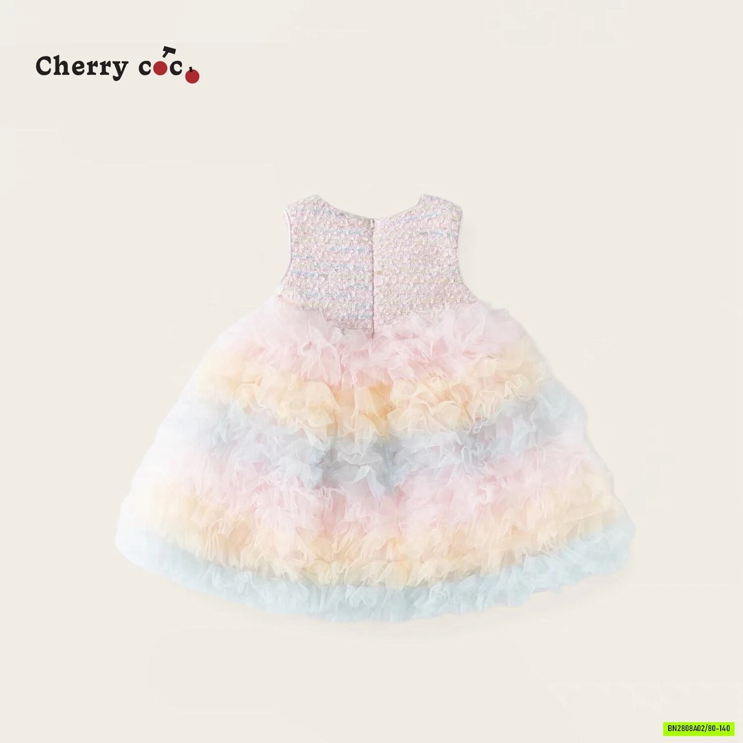 ĐẦM DẠ HỒNG TUTU KÈM ÁO GIỮ NHIỆT CHERRYCOCO