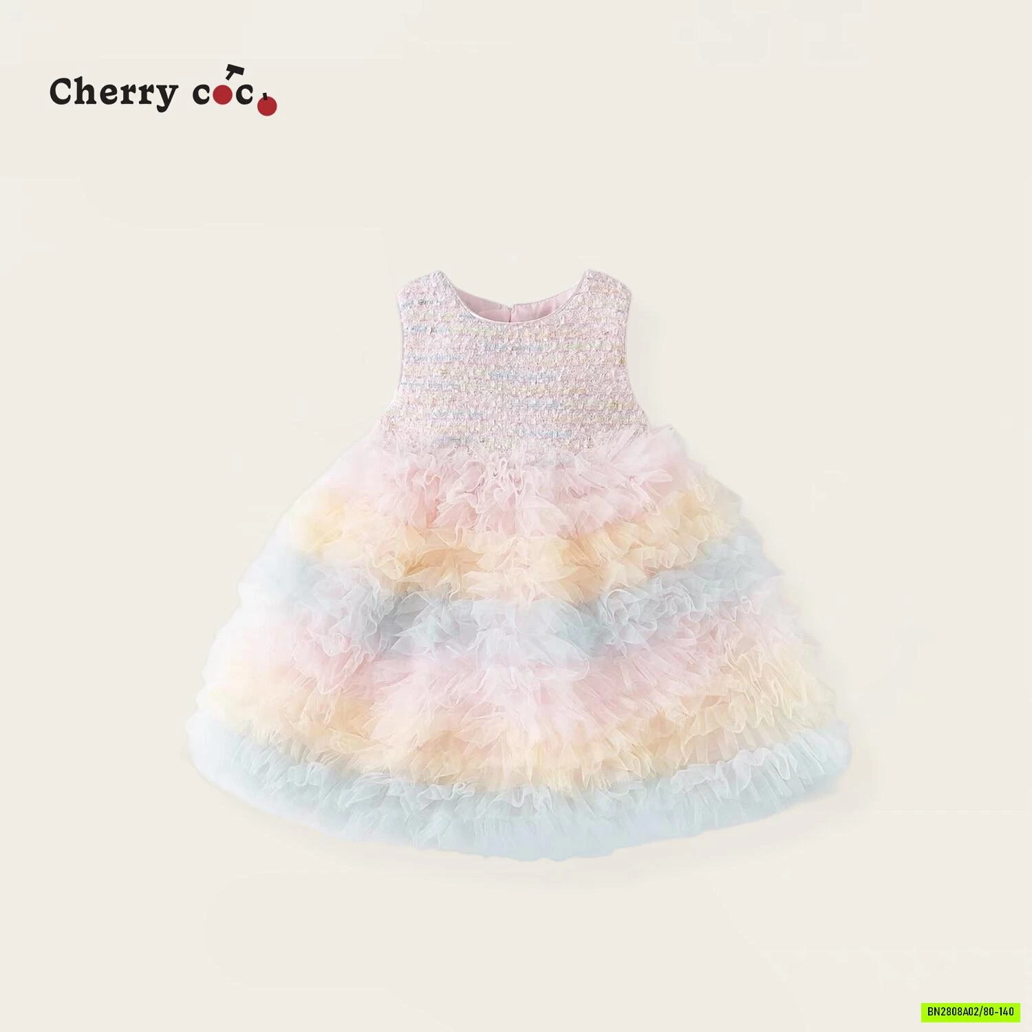 ĐẦM DẠ HỒNG TUTU KÈM ÁO GIỮ NHIỆT CHERRYCOCO