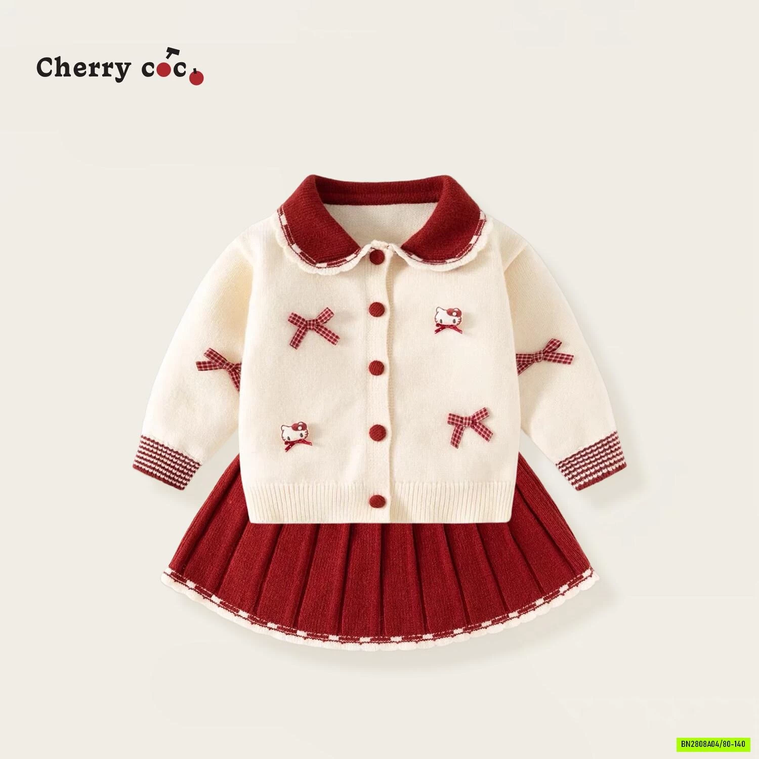 SÉT VÁY LEN ĐỎ CHERRYCOCO