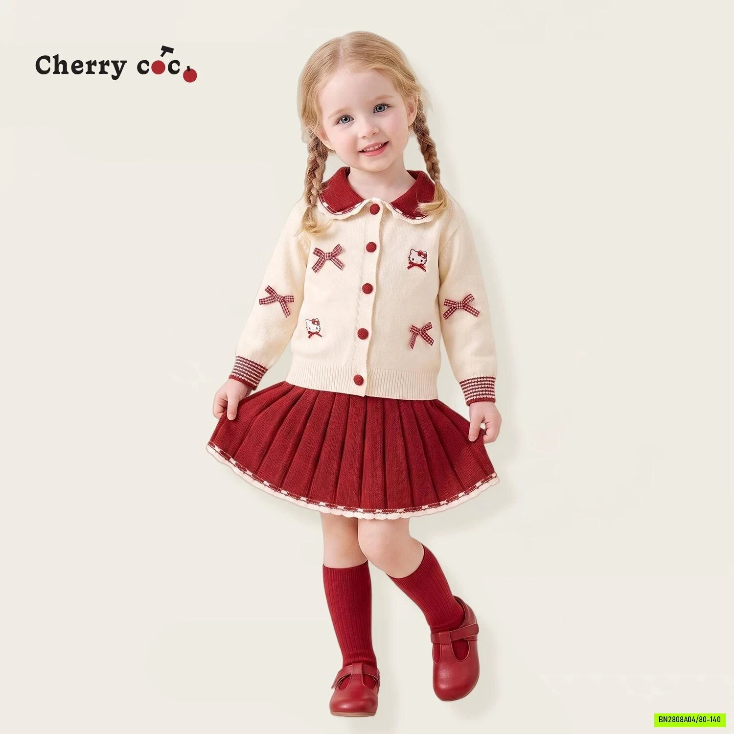 SÉT VÁY LEN ĐỎ CHERRYCOCO