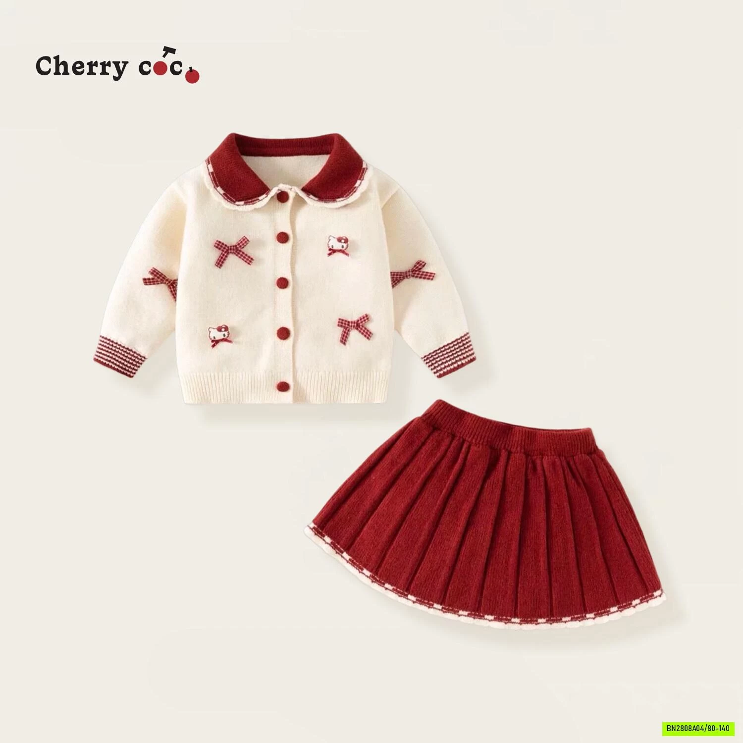 SÉT VÁY LEN ĐỎ CHERRYCOCO