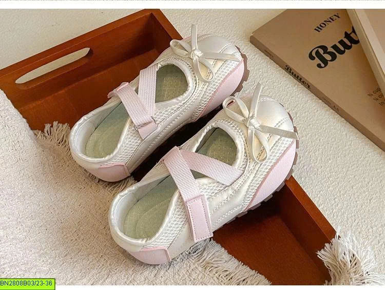 GIÀY LƯỚI QUAI CHÉO THẮT NƠ