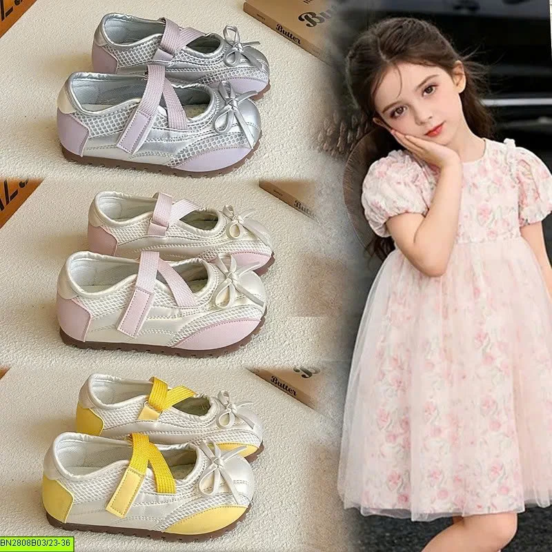 GIÀY LƯỚI QUAI CHÉO THẮT NƠ