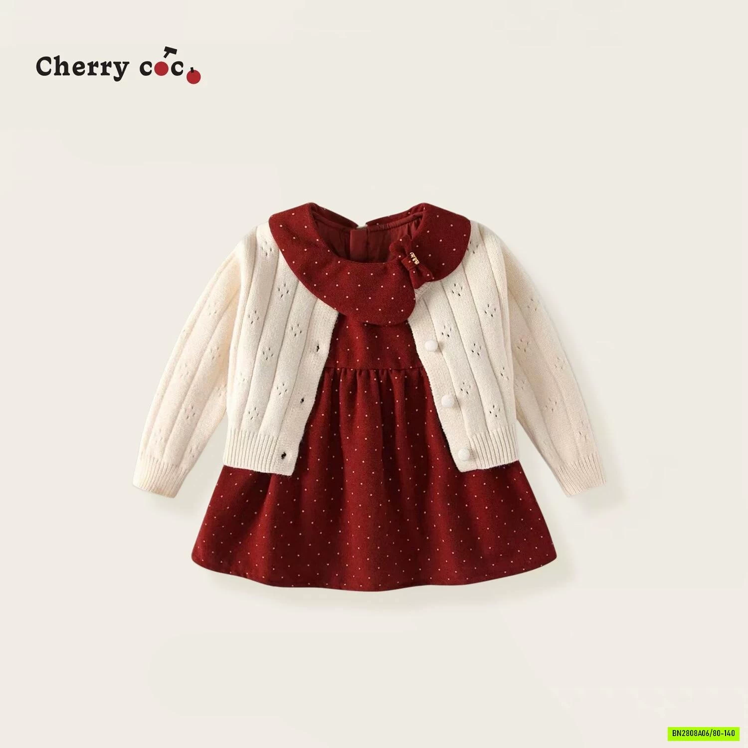 SÉT VÁY DẠ KÈM CARDIGAN CHERRYCOCO