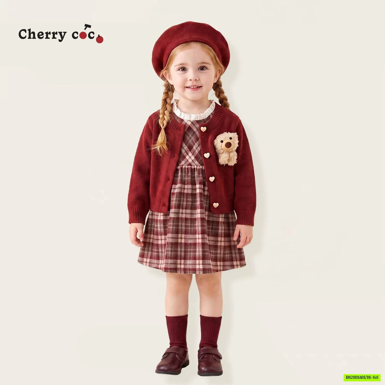 SÉT VÁY CARO KÈM CARDIGAN CHERRYCOCO