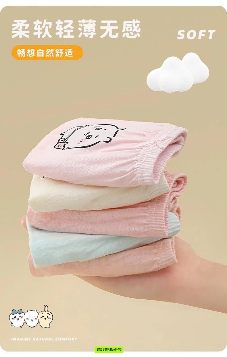 COMBO 5 QUẦN CHIP BÉ GÁI – COTTON MỀM MỊN, IN HOẠ TIẾT SIÊU CƯNG