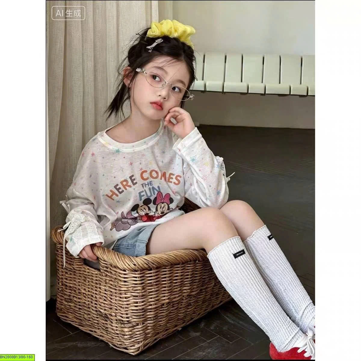 ÁO THUN GIẤY MINE - TAY THẮT NƠ