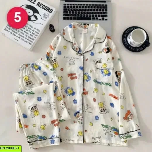 BỘ PIJAMA DÀI TAY HỌA TIẾT 20 MẪU