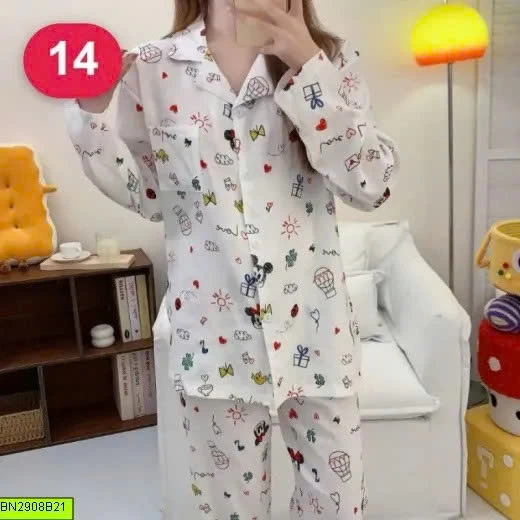 BỘ PIJAMA DÀI TAY HỌA TIẾT 20 MẪU
