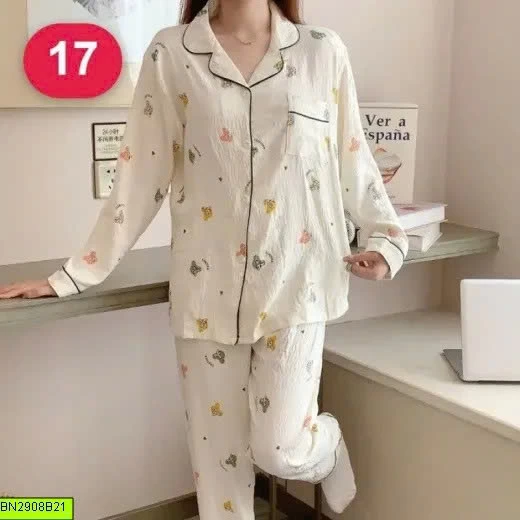 BỘ PIJAMA DÀI TAY HỌA TIẾT 20 MẪU