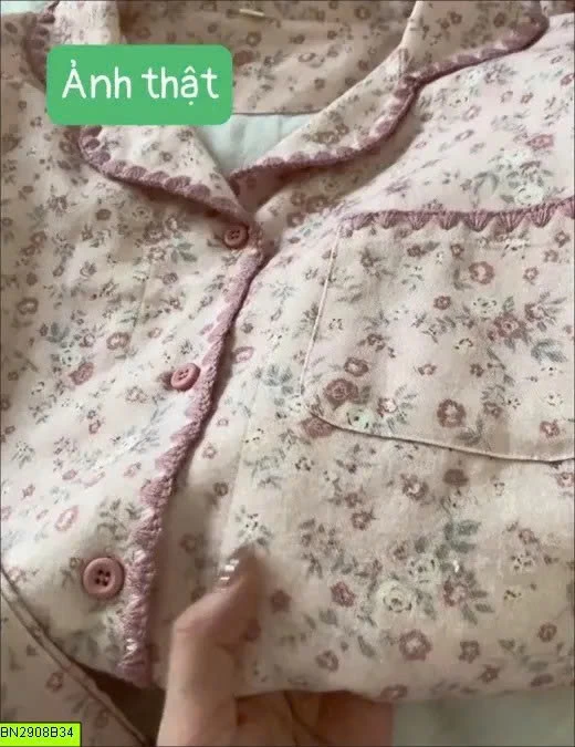 PIJAMA HỌA TIẾT HOA NHÍ