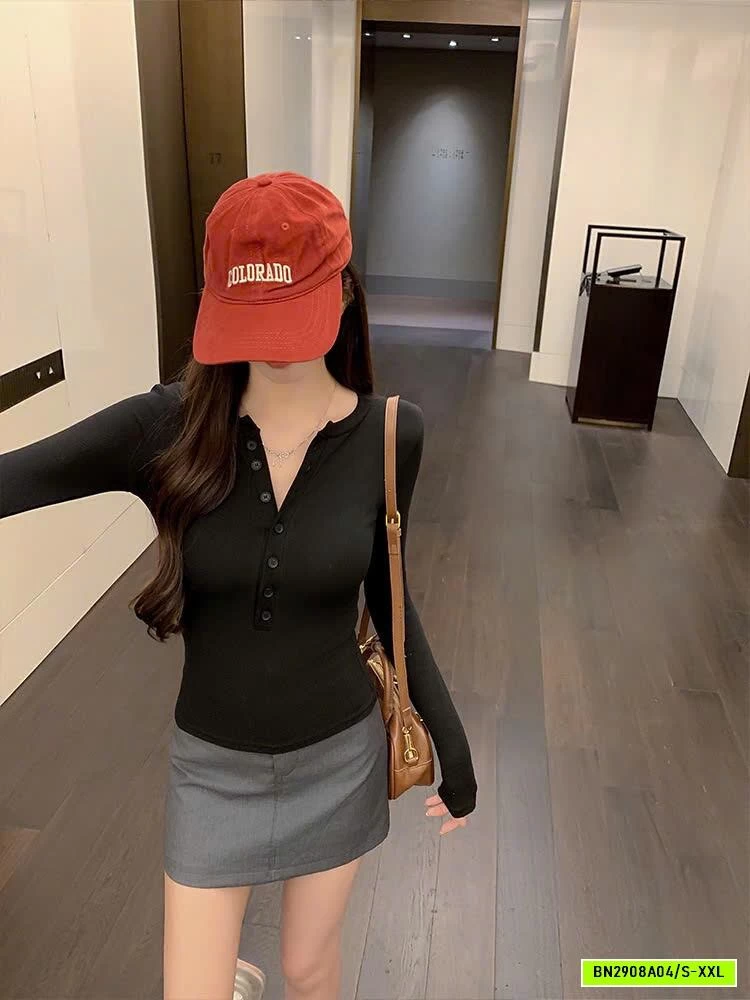 ÁO THUN GÂN CÚC NGỰC DÁNG ÔM