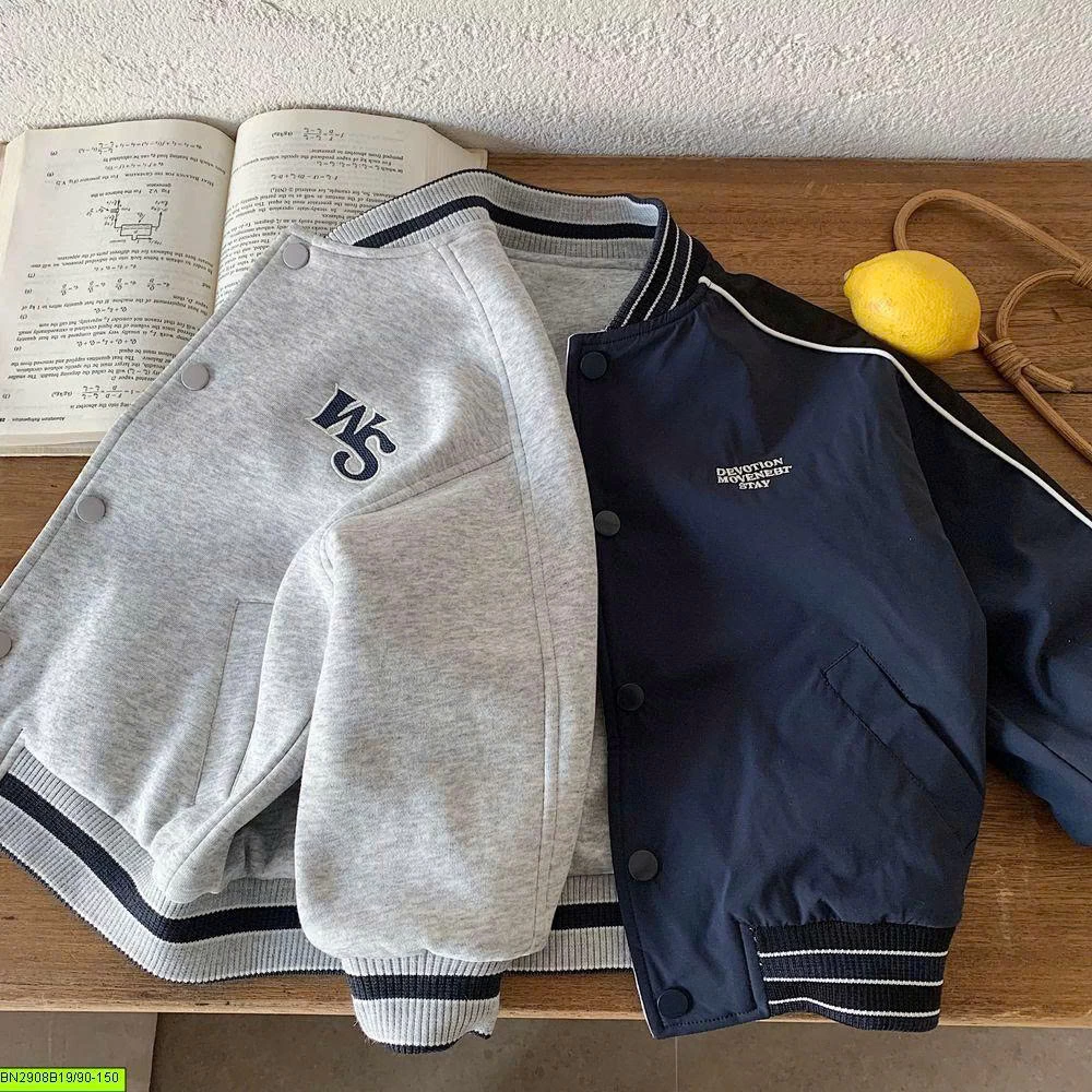 ÁO KHOÁC BOMBER 2 MẶT CHO BÉ