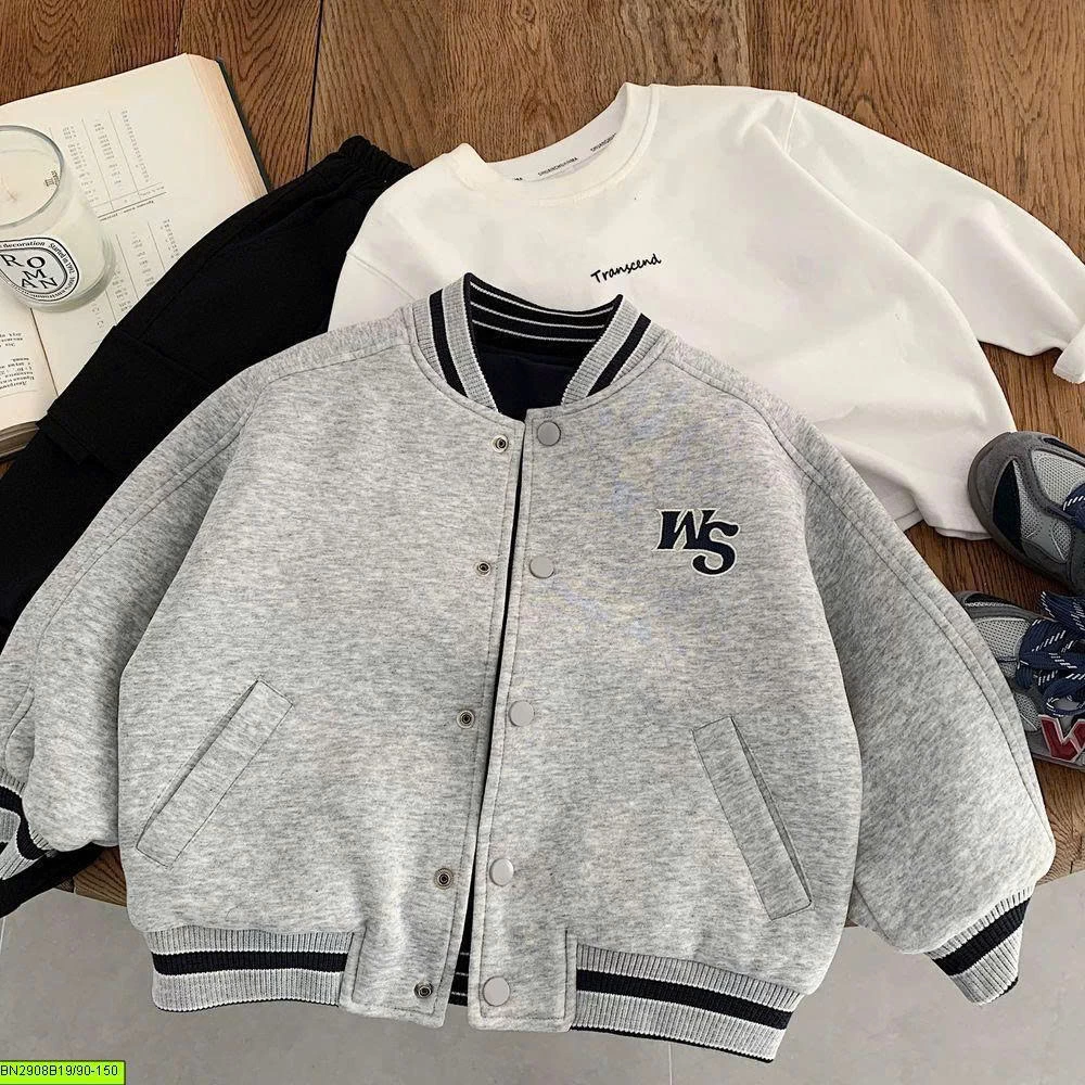 ÁO KHOÁC BOMBER 2 MẶT CHO BÉ