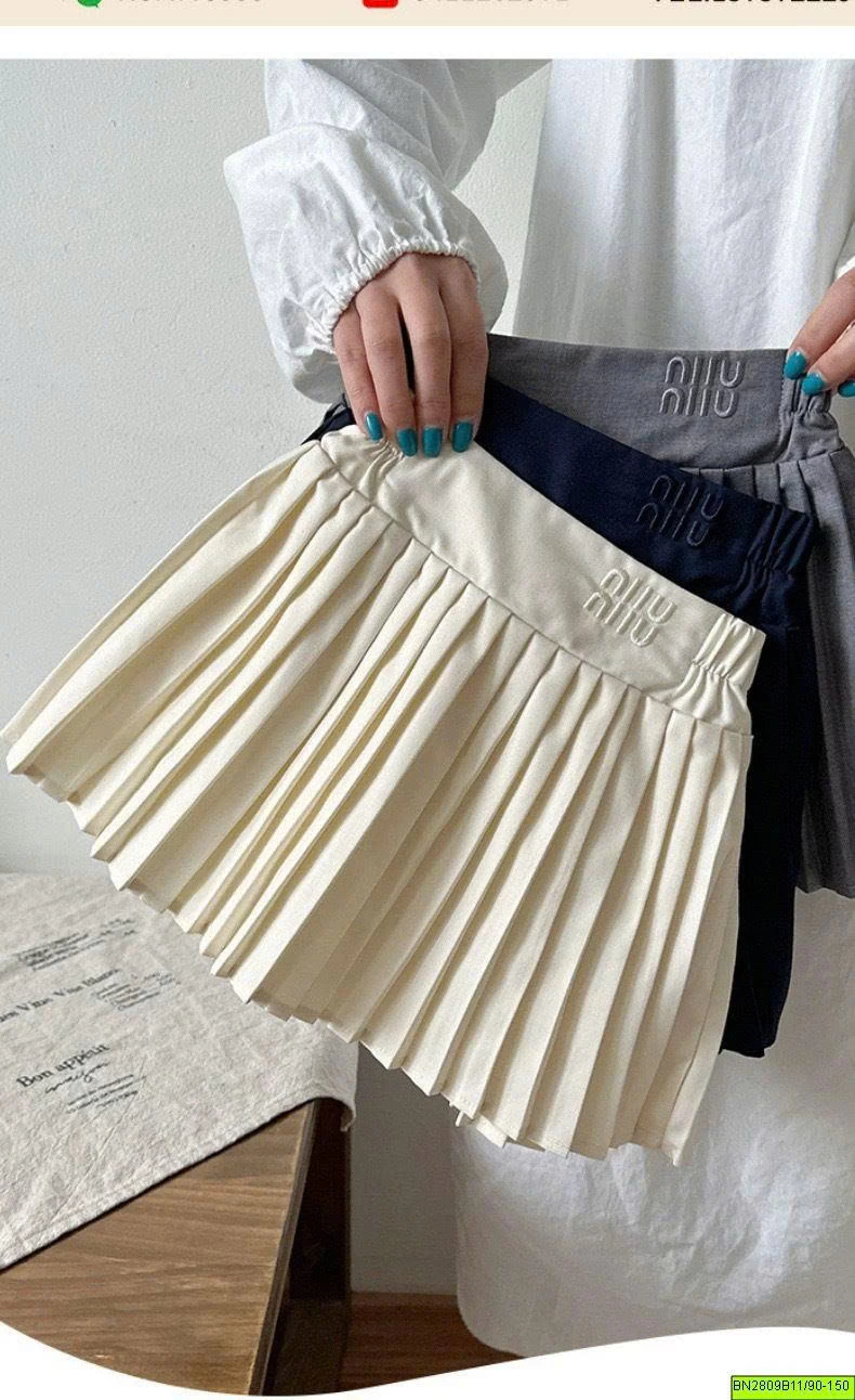 CHÂN VÁY XẾP LY MIU MIU