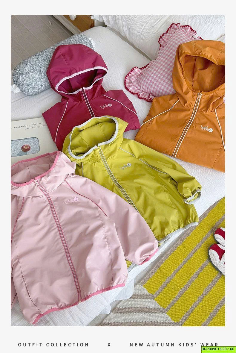 ÁO KHOÁC GIÓ PHỐI VIỀN CHO BÉ