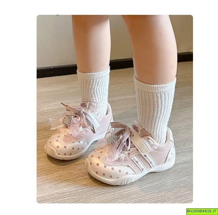 GIÀY BÚP BÊ NƠ KITTY CHẤM BI