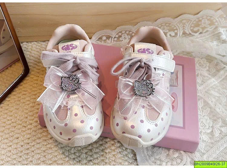 GIÀY BÚP BÊ NƠ KITTY CHẤM BI