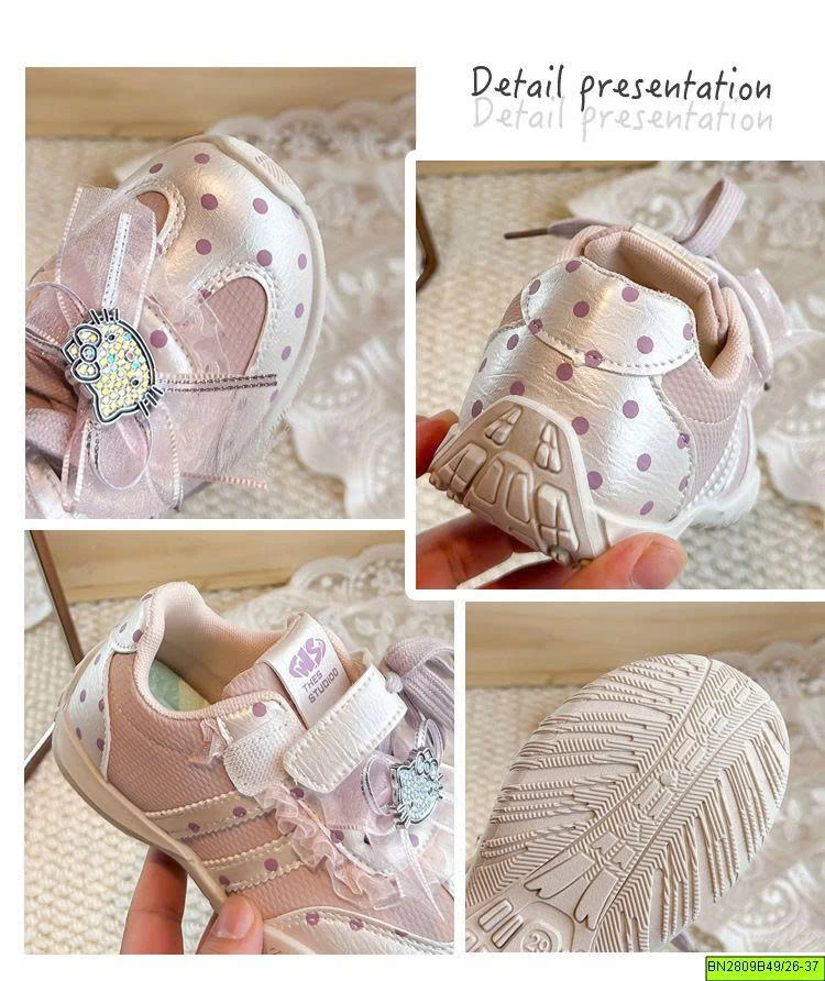GIÀY BÚP BÊ NƠ KITTY CHẤM BI