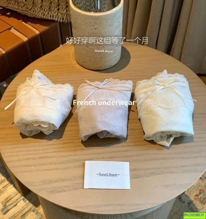 SET 3 QUẦN CHIP REN NƠ