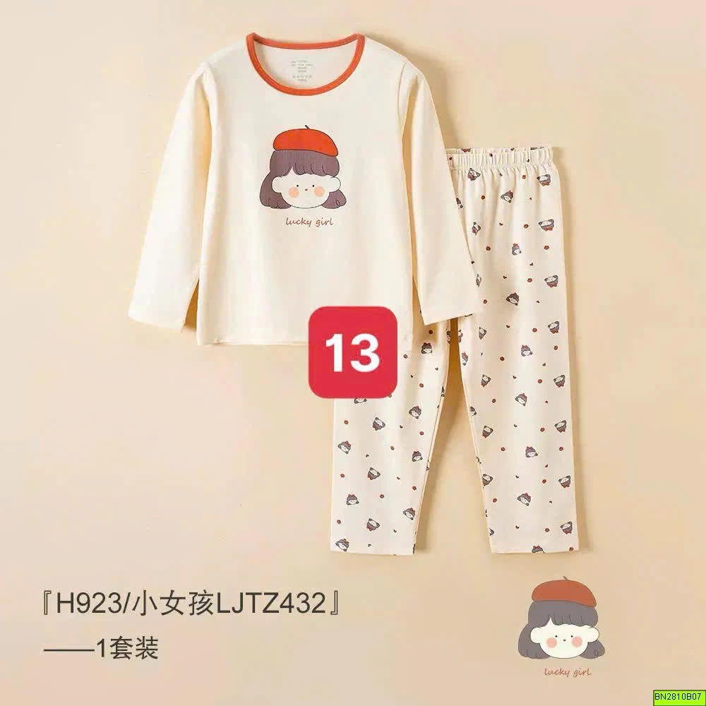 BỘ MẶC NHÀ COTTON A CHO BÉ
