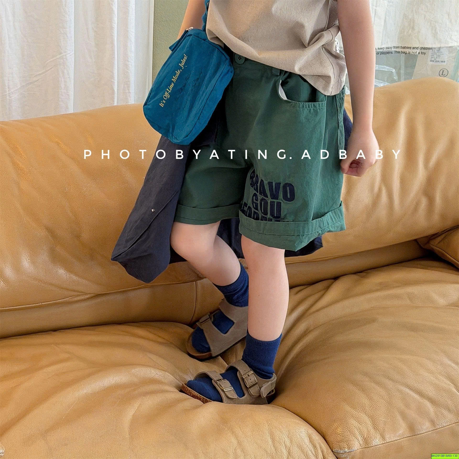 QUẦN SHORT THÔ THÊU CHỮI ADBABY