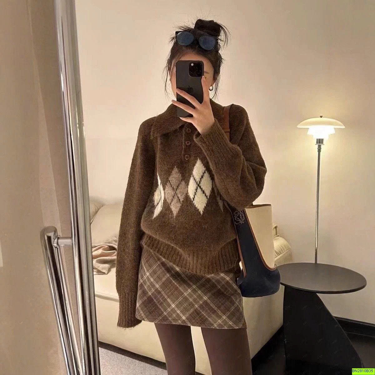 ÁO POLO LEN QUẢ TRÁM NỮ