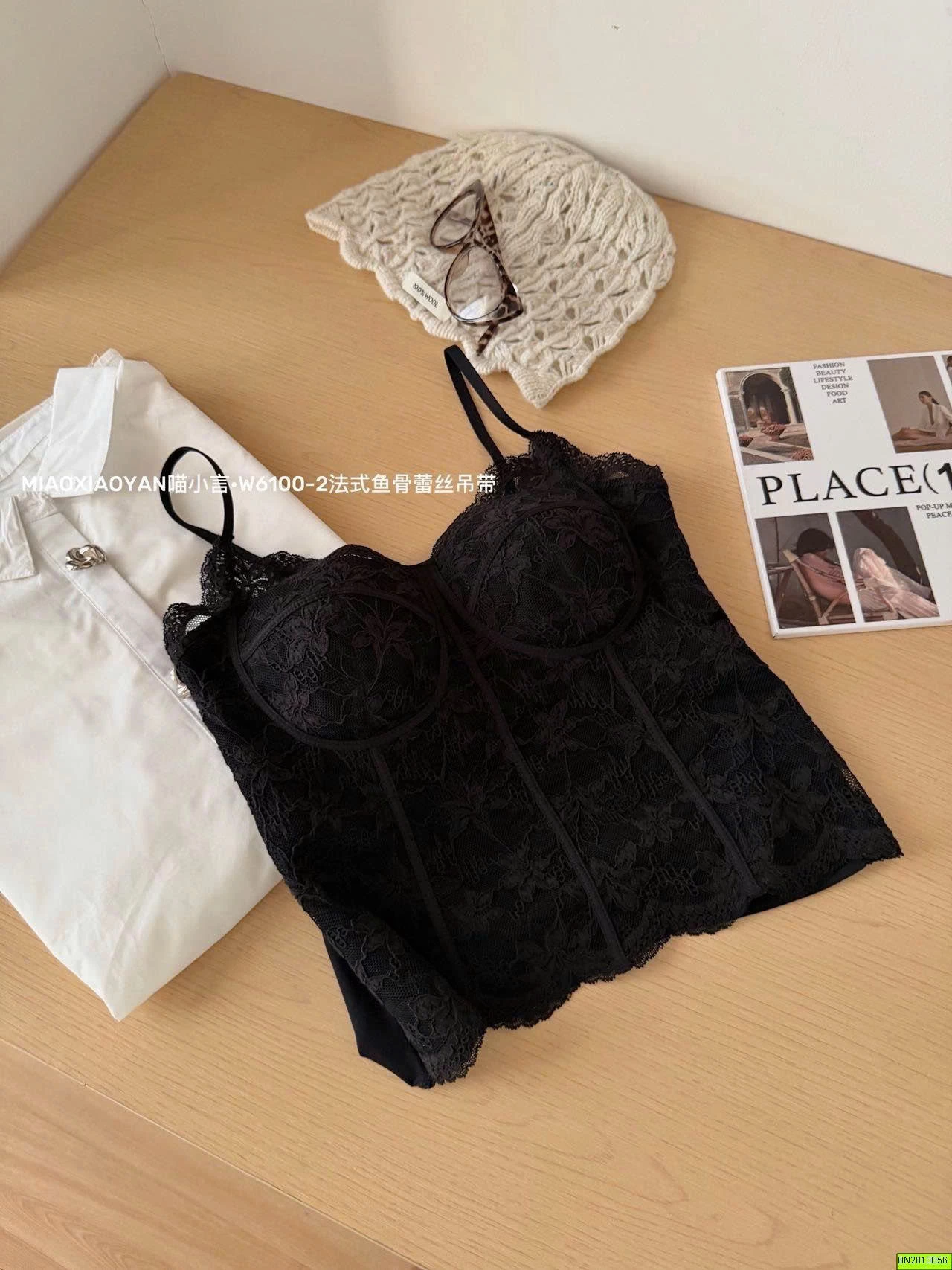 ÁO 2 DÂY CORSET PHỐI REN