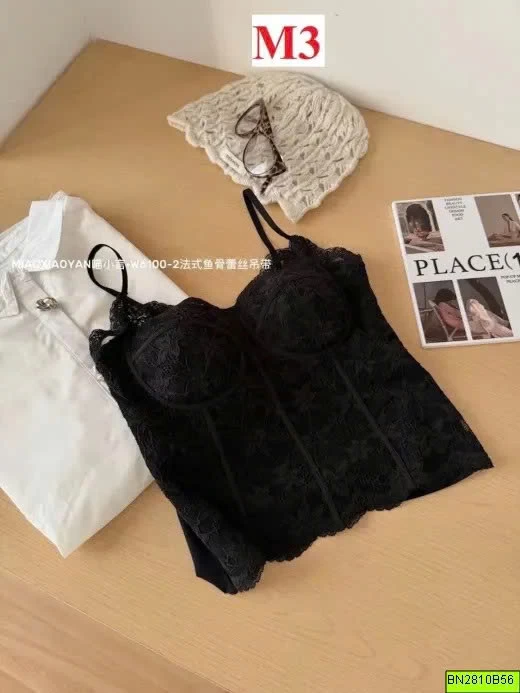 ÁO 2 DÂY CORSET PHỐI REN