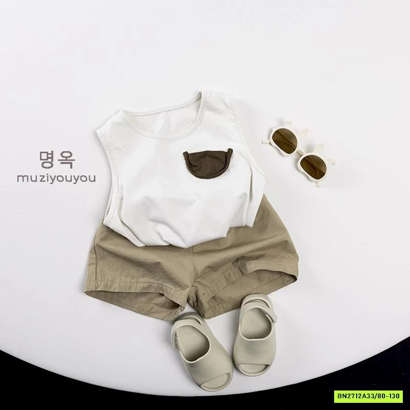 SHORT THÔ MỀM CẠP CHUN CÚC TRƯỚC MZYY