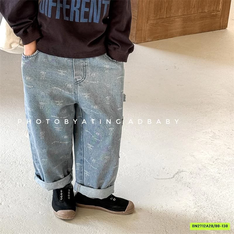 JEANS BAGGY IN HÌNH ADBABY