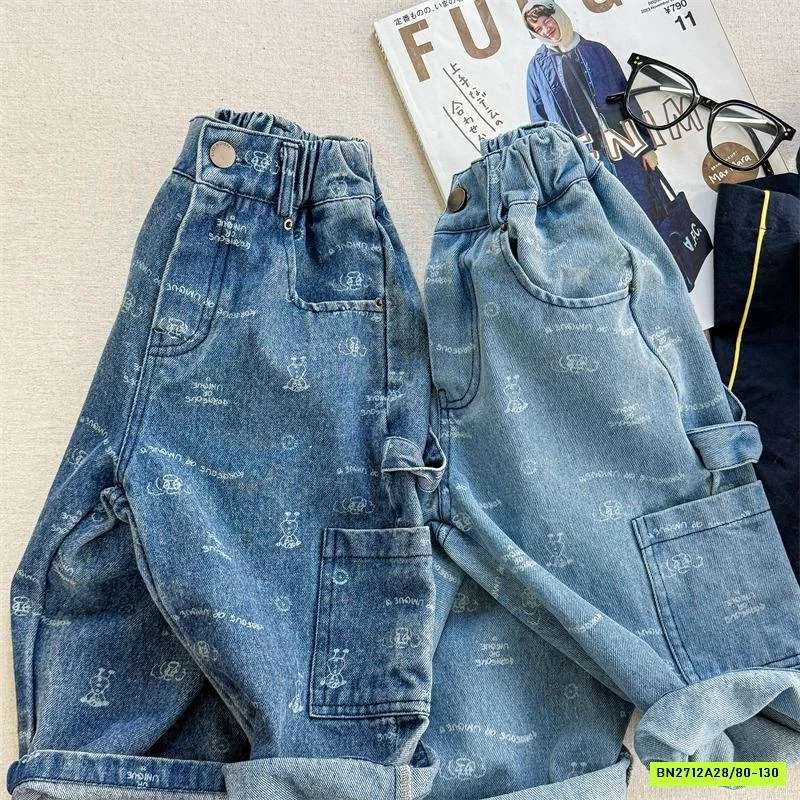 JEANS BAGGY IN HÌNH ADBABY