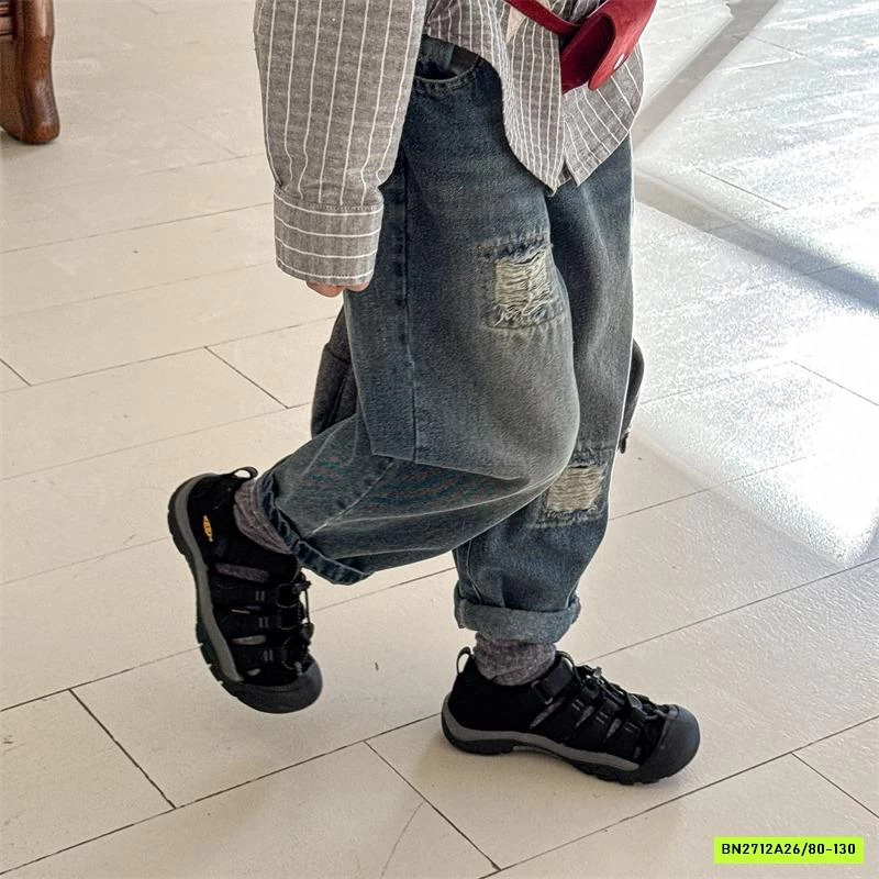 JEANS BAGGY RÁCH GỐI ADBABY