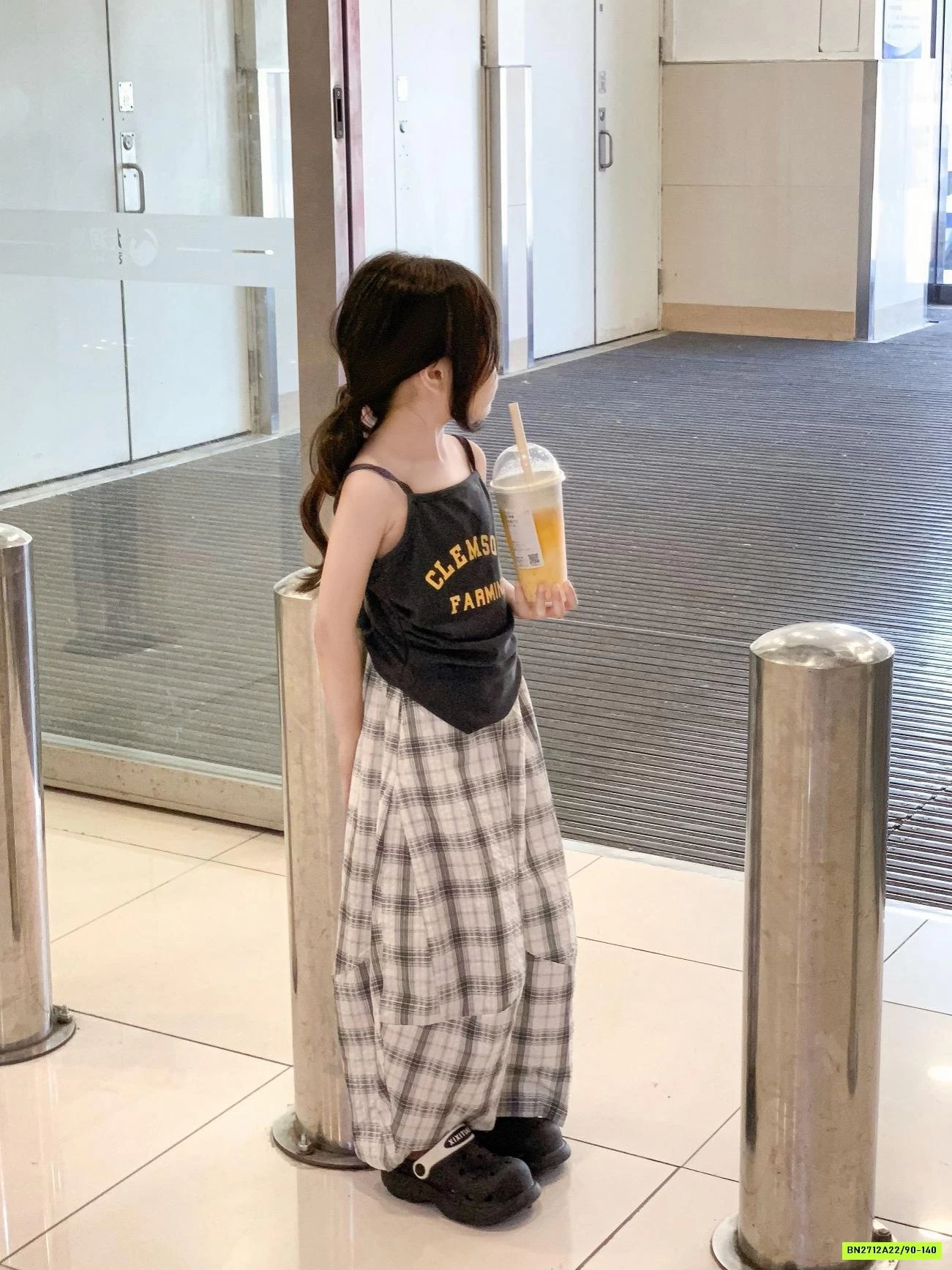 ÁO 2 DÂY VẠT NHỌN MIX BAGGY CARO