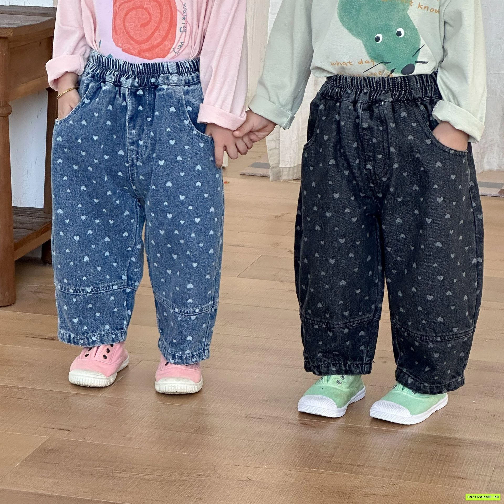 JEANS BAGGY TRÁI TIM