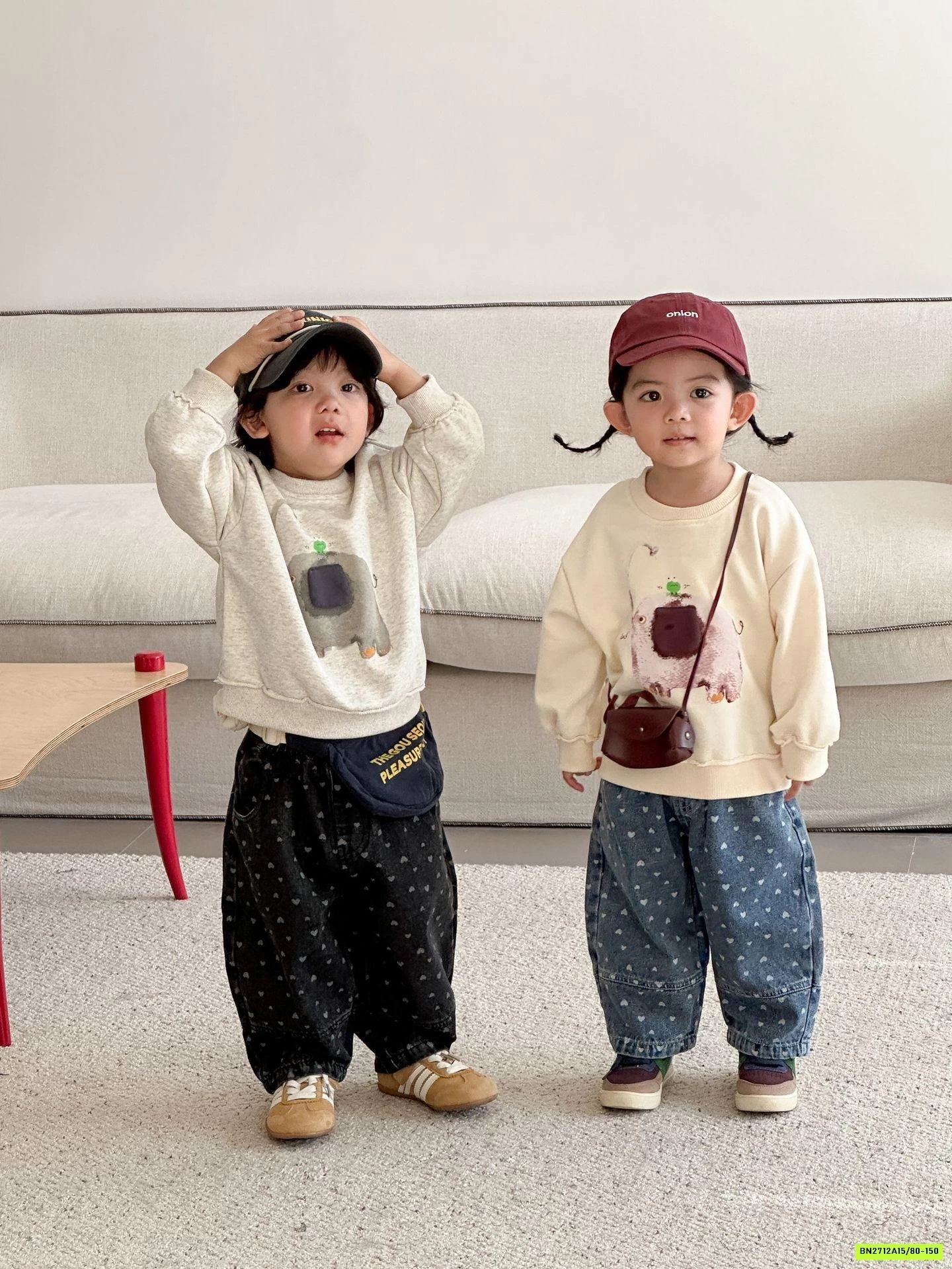 JEANS BAGGY TRÁI TIM