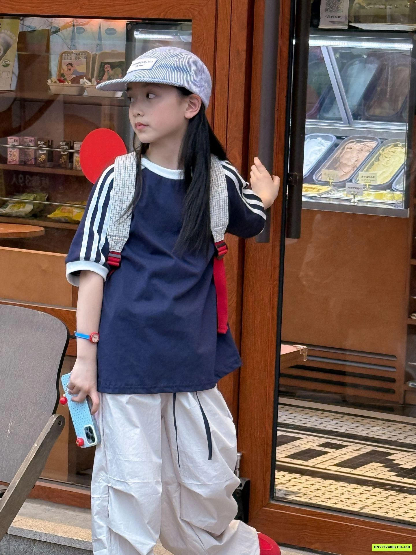 ÁO THUN CỔ TRÒN SỌC VAI TCKIDS