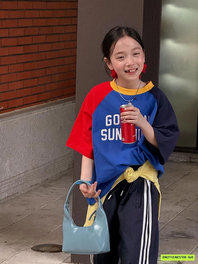 ÁO THUN PHỐI MÀU TAY TCKIDS