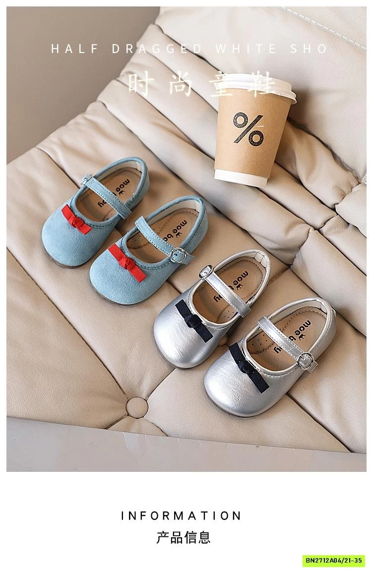 GIÀY BÚP BÊ GẮN NƠ MÀU