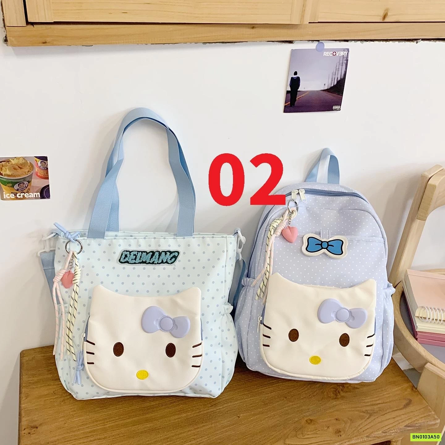 BALO TÚI ĐEO CHÉO KITTY DỄ THƯƠNG