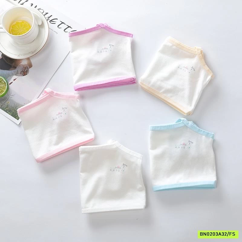 SÉT 5 ÁO LÁ QUAI MẢNH VIỀN MÀU CHO BÉ