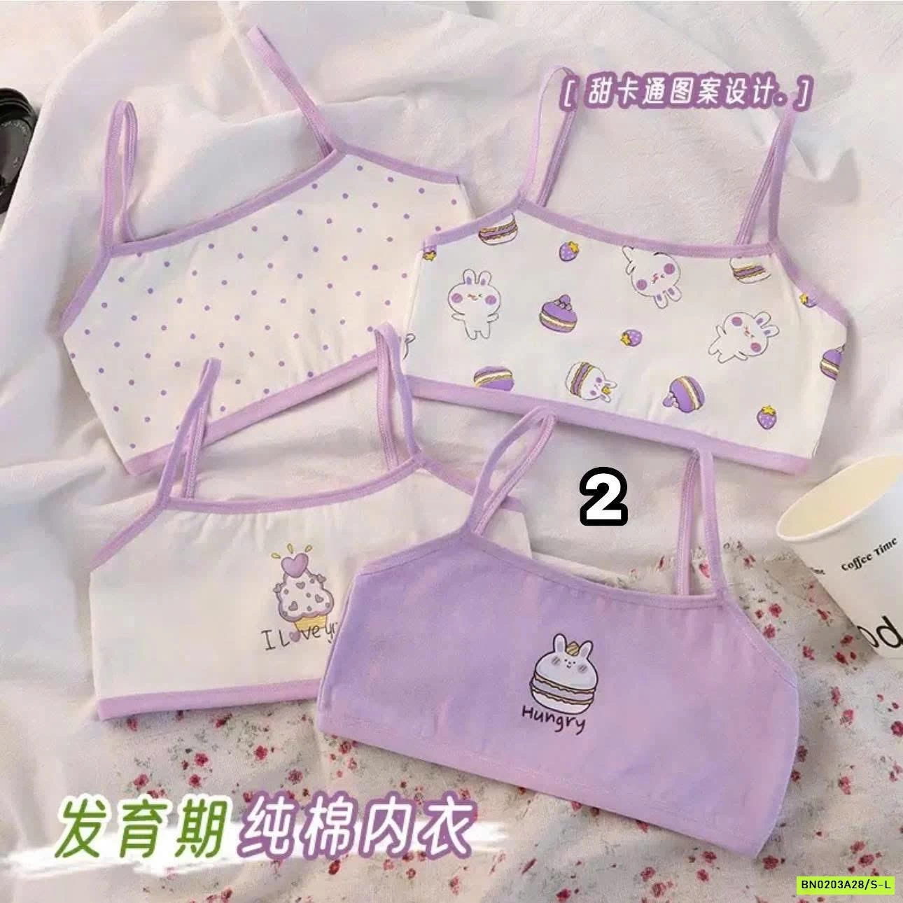 SÉT 4 ÁO LÁ 2 DÂY BÉ GÁI