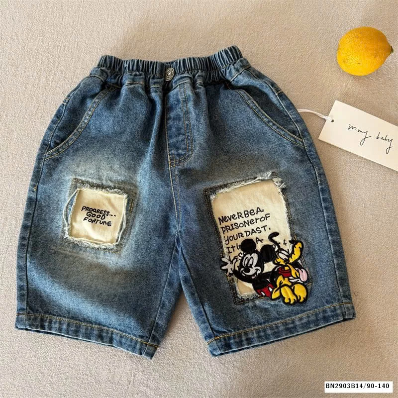 Quần sooc jean mickey MMY