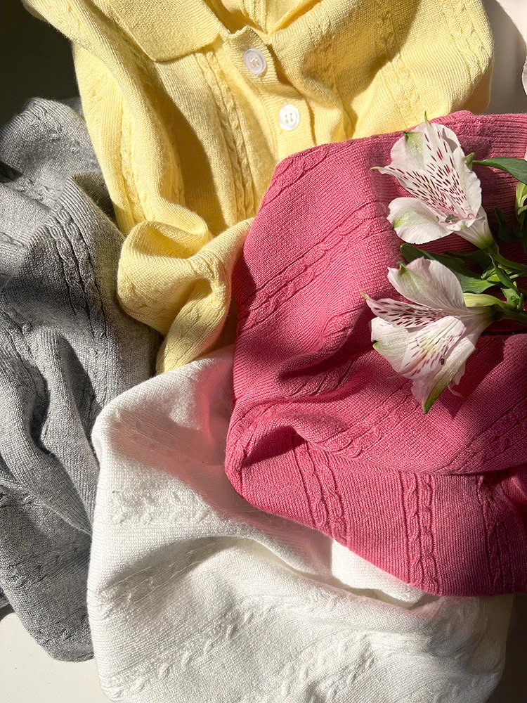 ÁO POLO LEN DỆT MÙA HÈ  AMBB 25B093