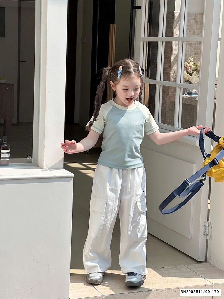 ÁO THUN PHỐI MÀU CHỈ NỔI  AMBB 25B027