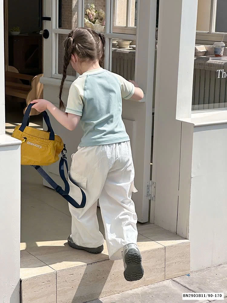 ÁO THUN PHỐI MÀU CHỈ NỔI  AMBB 25B027