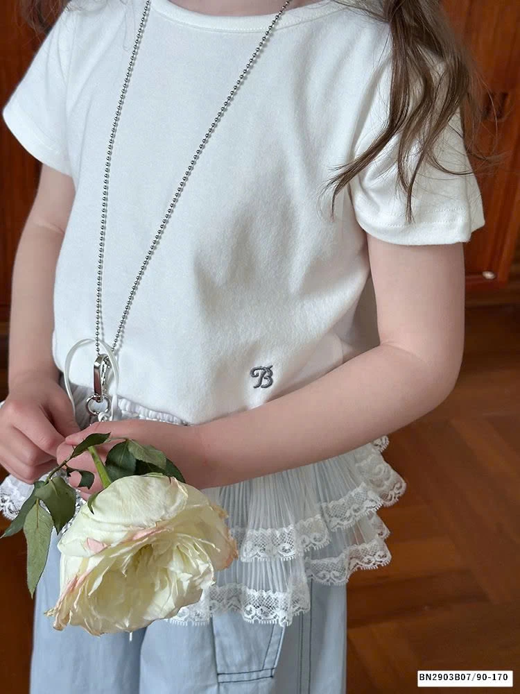 ÁO THUN TRƠN THÊU CHỮ B 25A078