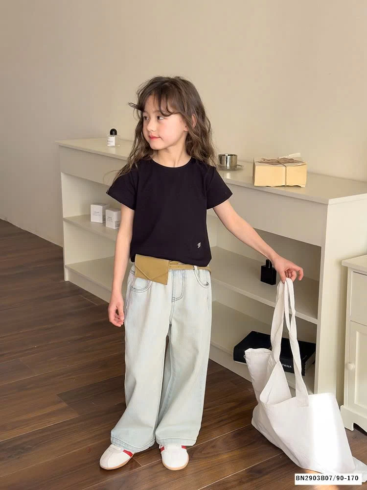 ÁO THUN TRƠN THÊU CHỮ B 25A078